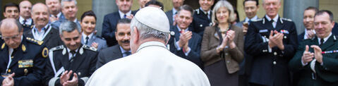Pope Francis with global police chiefs